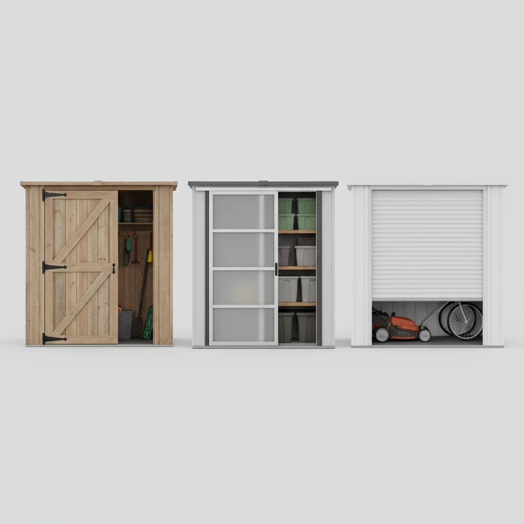 Choosing the Right Storage Shed Door: Swing, Slide, or Roll-Up?